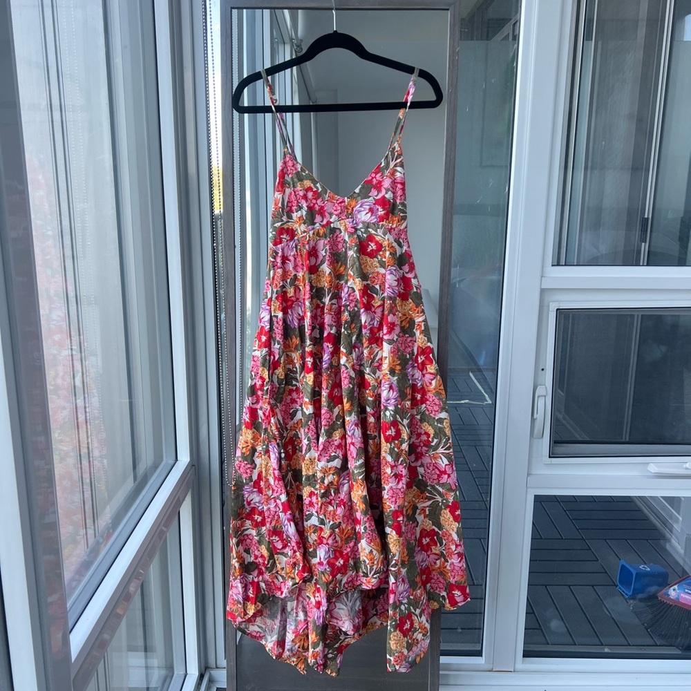 Joe Fresh Red and Pink Floral Dress